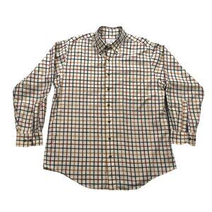 Jacob Miller Men's Windowpane Plaid Long Sleeve Button Down Shirt Size L